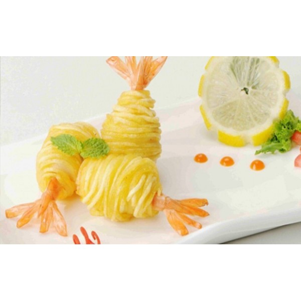 Gamberi a crocchette con crosta di patate